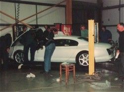 Final preparations for the '95 Motor Show